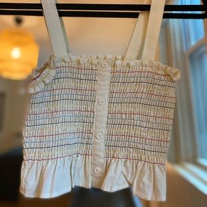 UO Rainbow Smocked Cropped Tank